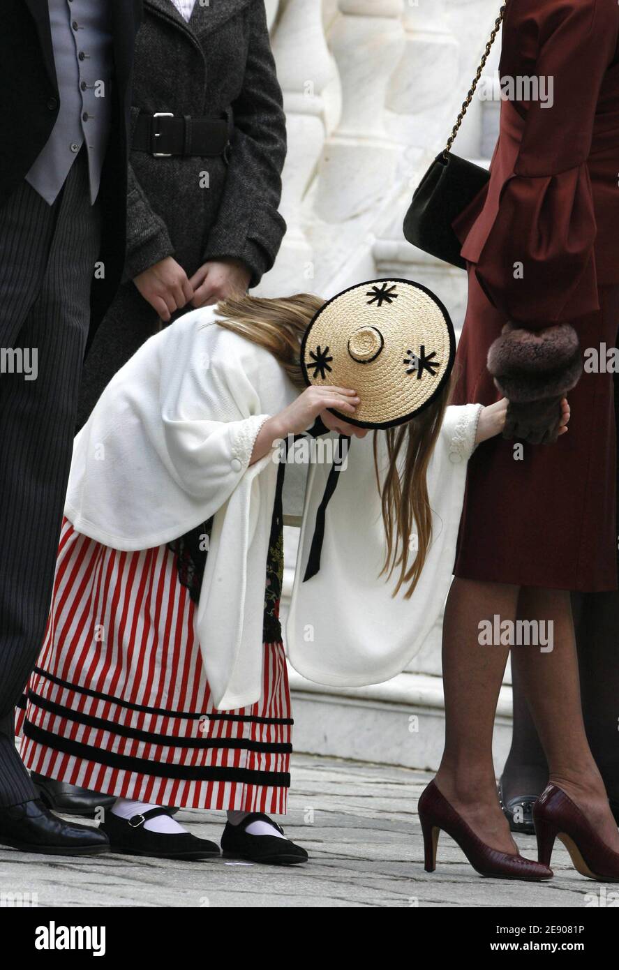 La principessa Alexandra è vista durante la cerimonia ufficiale all'interno del Palazzo di Monte-Carlo, Monaco, il 19 novembre 2007. Foto di Alain Benainous/piscina/ABACAPRESS.COM Foto Stock