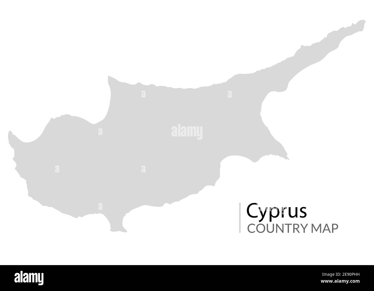 Icona della forma vettoriale della mappa di Cipro. Cipro europa nicosia mappa paese Illustrazione Vettoriale