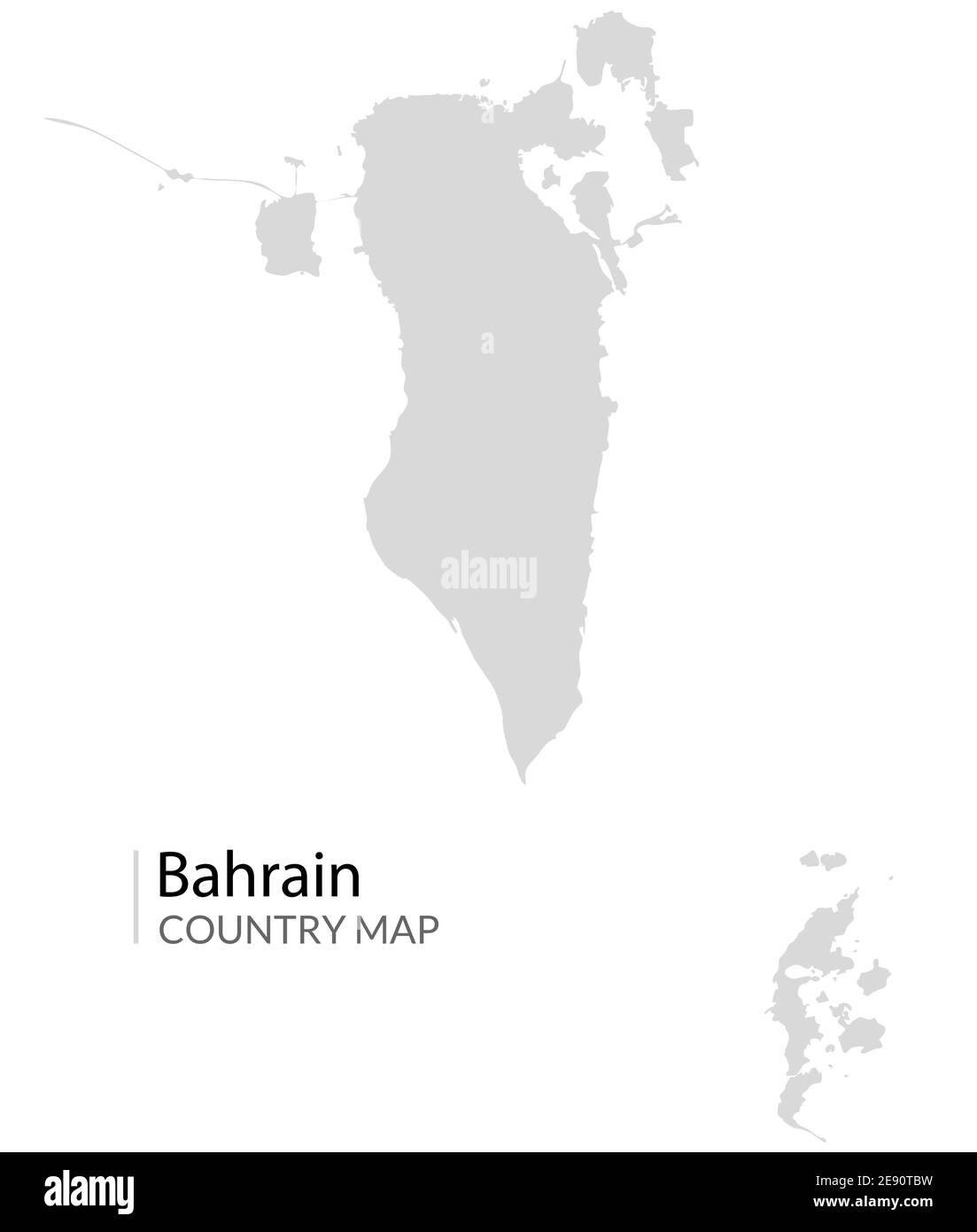 Icona vettore mappa Bahrain. bahrain arabo Mappa dettagliata del paese Illustrazione Vettoriale