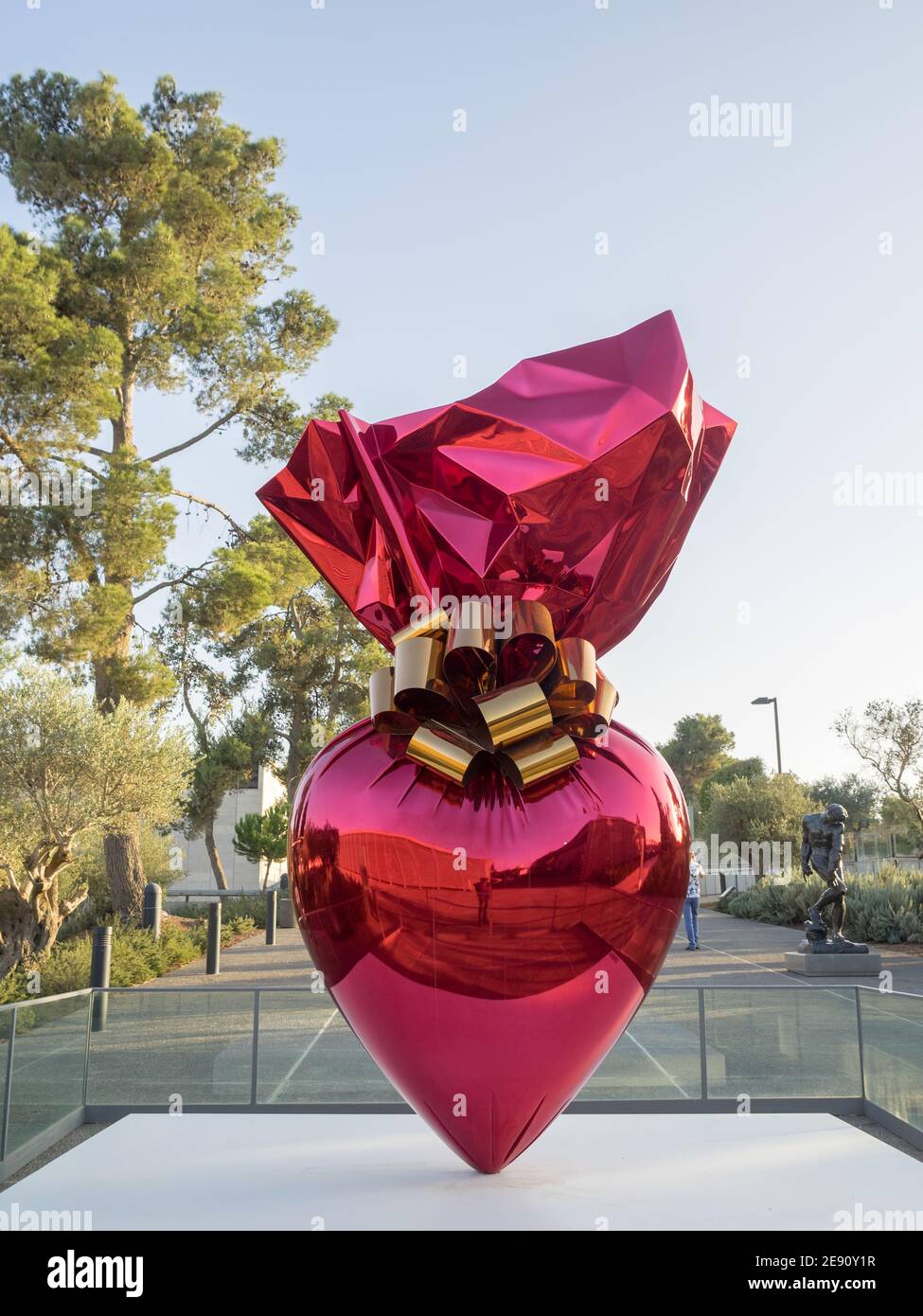 Jeff Koons cuore a forma di scultura in Israele Museo, Gerusalemme Foto Stock