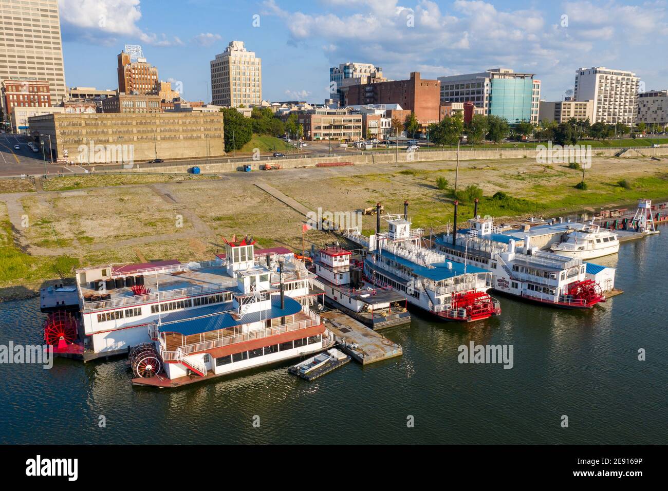 Barche da fiume Memphis, Memphis, Tennessee Foto Stock