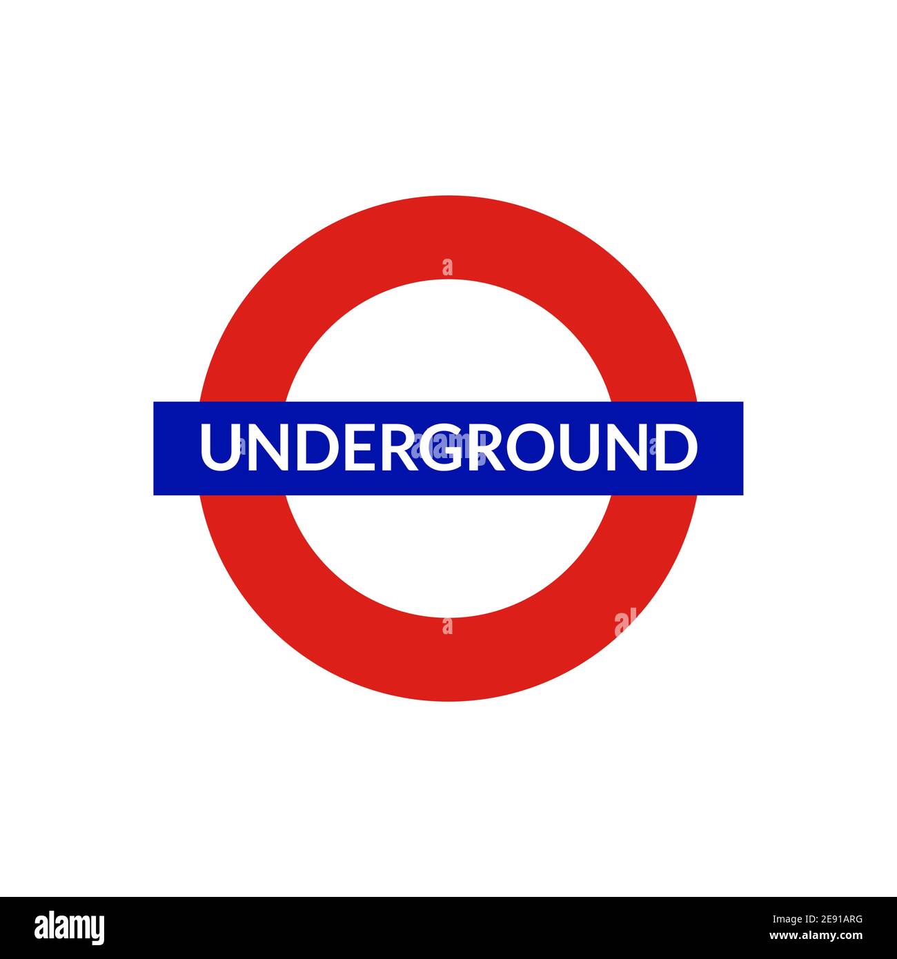 Simbolo vettoriale della metropolitana di Londra, logo uk Illustrazione Vettoriale