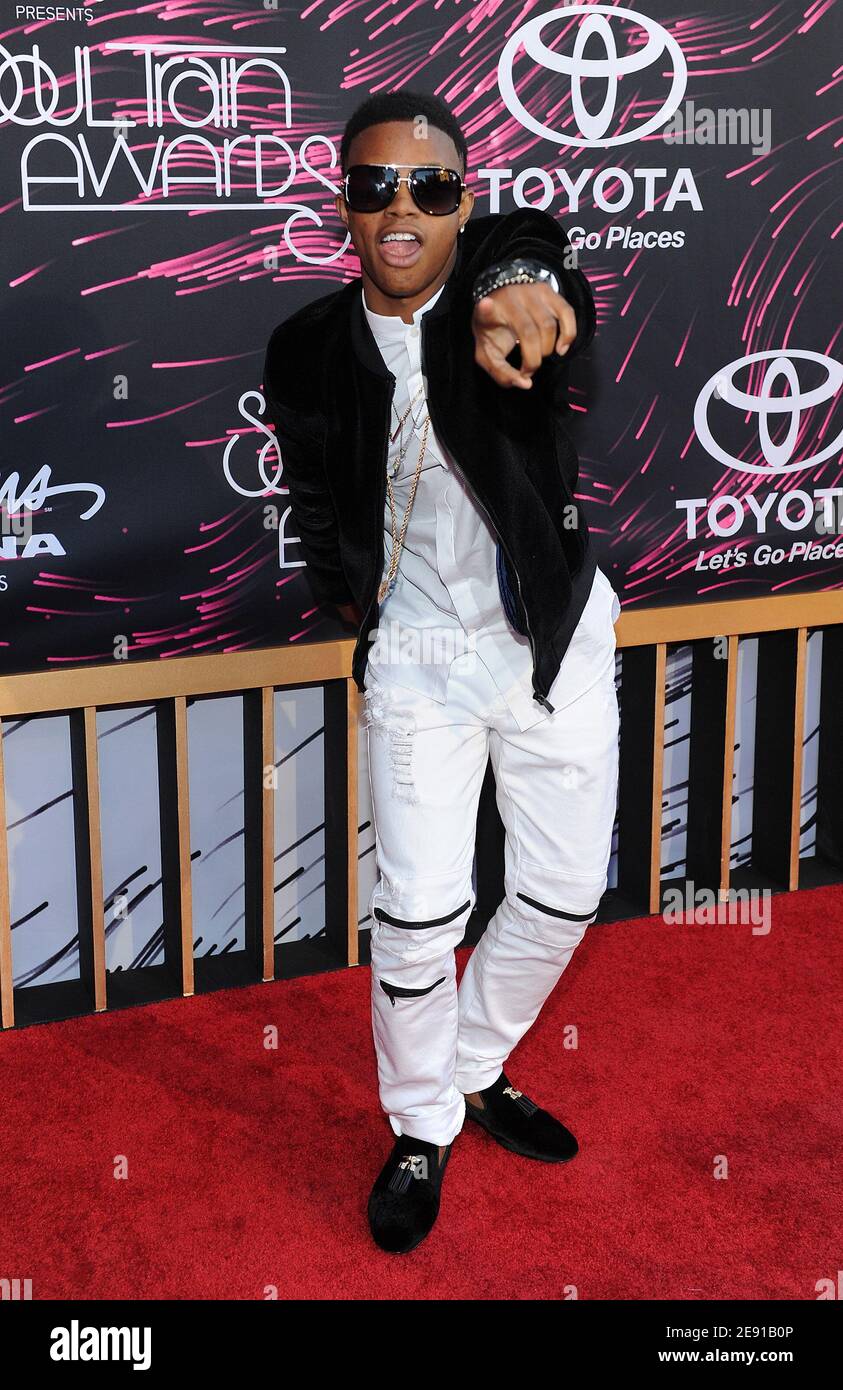 **FILE FOTO** Silento accusato di cugino omicida. LAS VEGAS, NV - 6 NOVEMBRE: Silento arriva al Soul Train Awards 2015 all'Orleans Arena il 6 NOVEMBRE 2015 a Las Vegas, Nevada. Credito: PGFM/MediaPunch Foto Stock