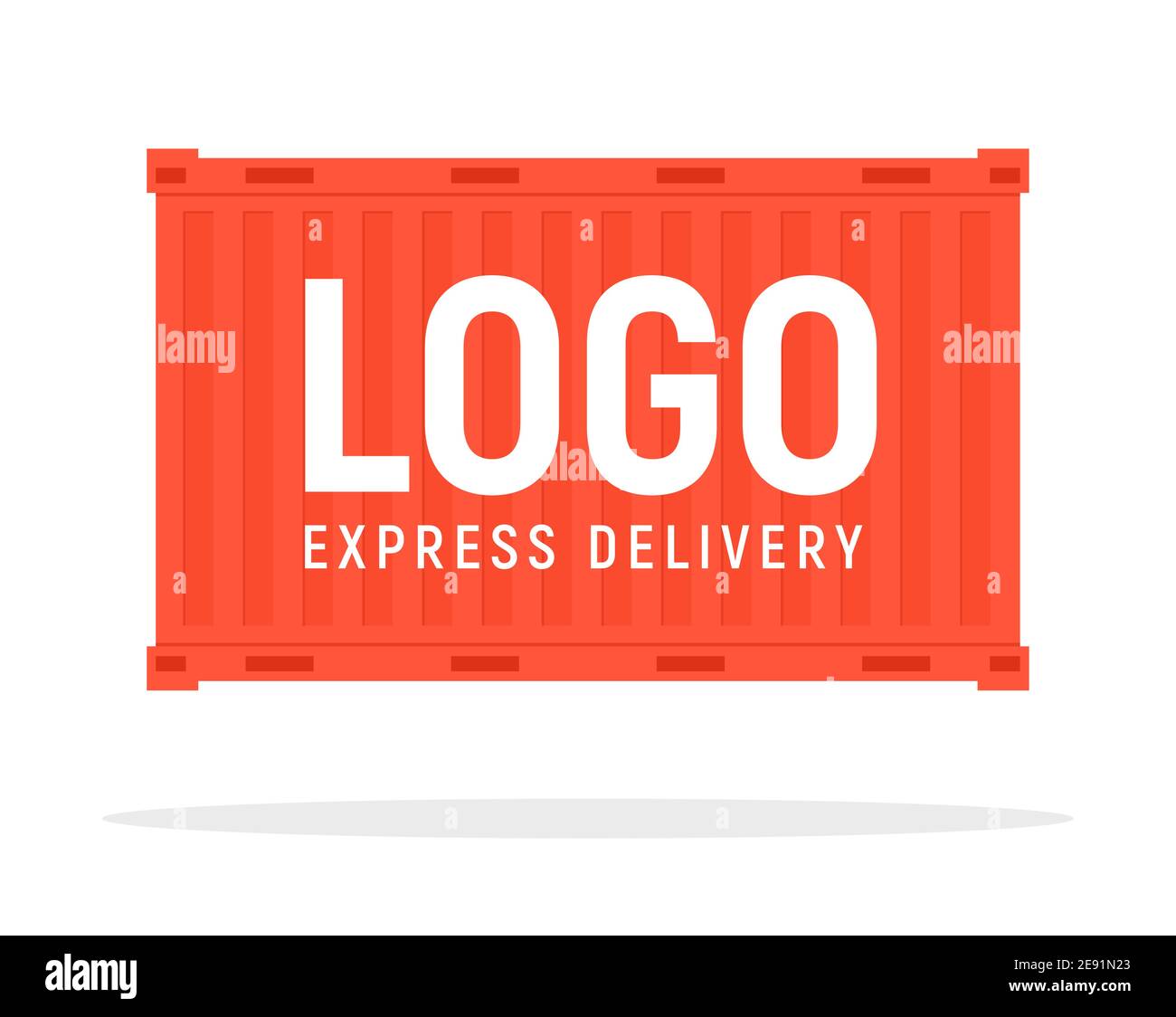 Vettore container porto di carico esportazione spedizione contenitore isolato di fondo in metallo Illustrazione Vettoriale