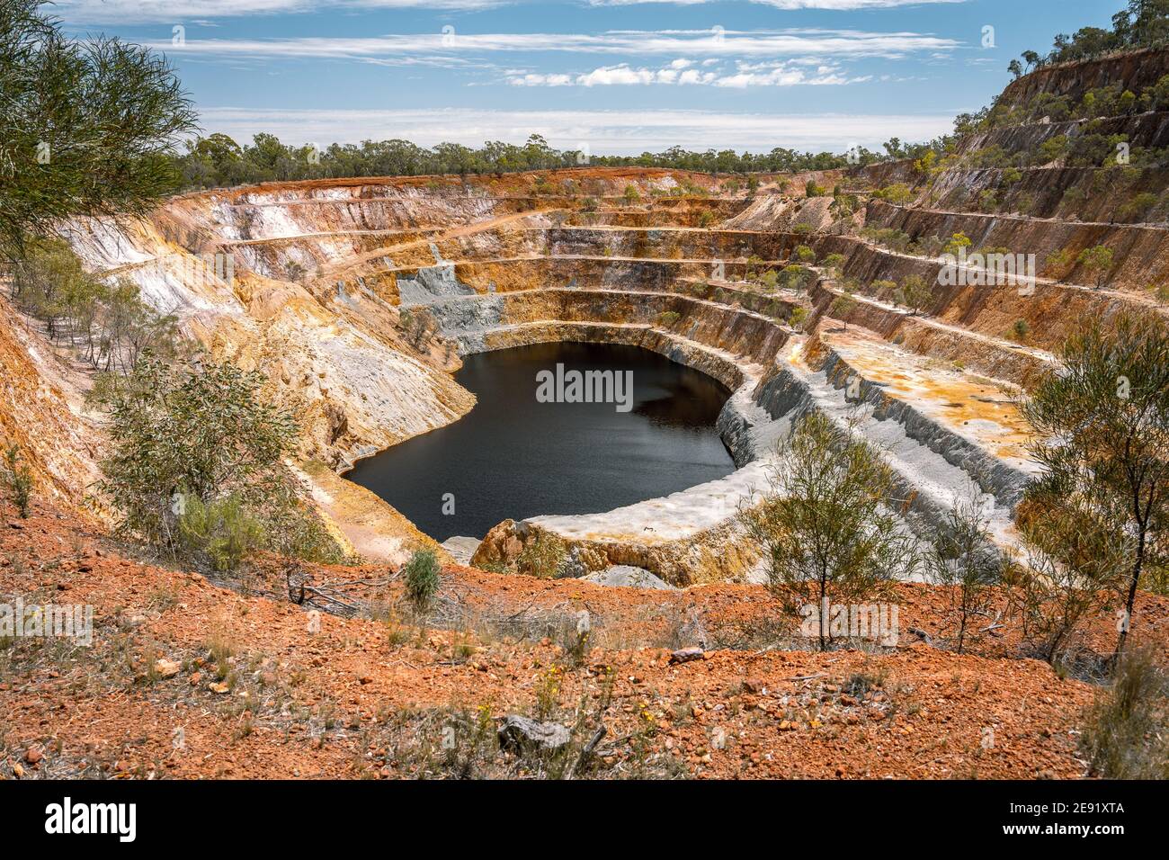 Peak Hill, NSW, Australia - abbandonata miniera d'oro a taglio aperto Foto Stock