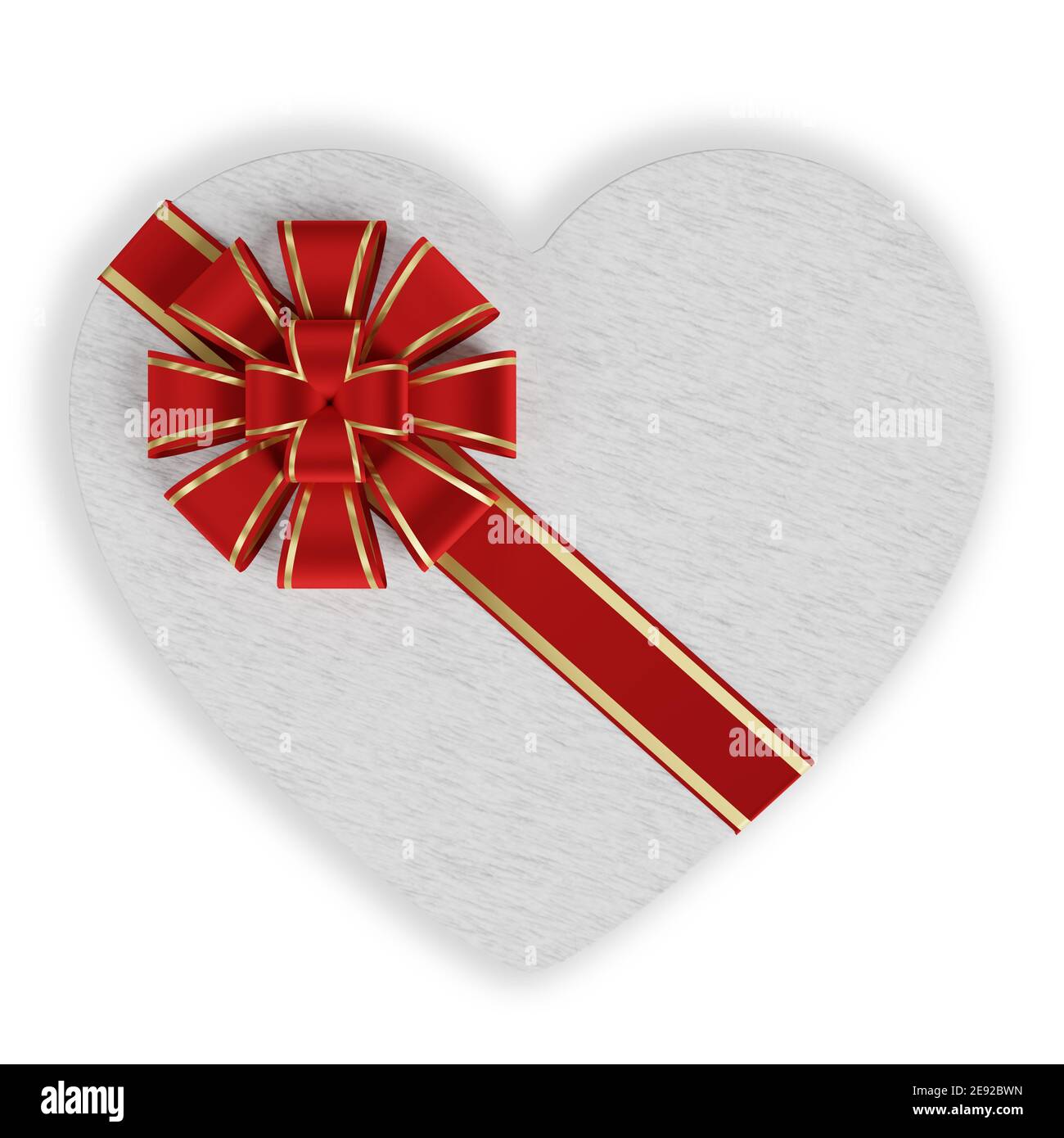 illustrazione 3d. Confezione regalo a forma di cuore. Adatto per San Valentino, matrimonio, fidanzamento e amore. Foto Stock