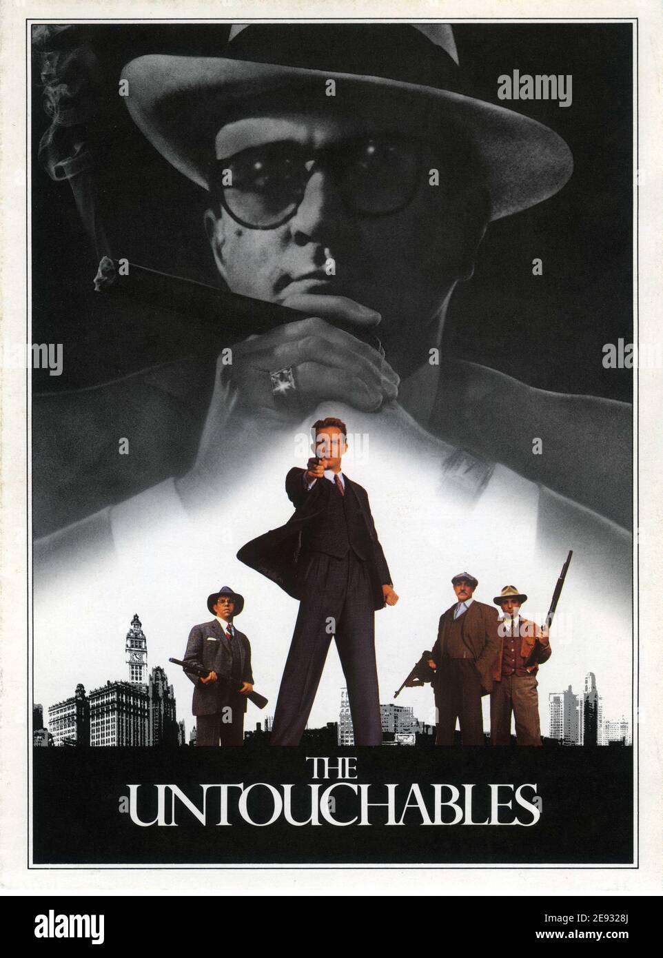 KEVIN COSTNER ROBERT DE NIRO SEAN CONNERY CHARLES MARTIN SMITH E ANDY GARCIA nel 1987 UNTOUCHABLES direttore BRIAN DE PALMA scrittore David Mamet musica Ennio Morricone guardaroba Georgio Armani Immagini di Paramount Foto Stock