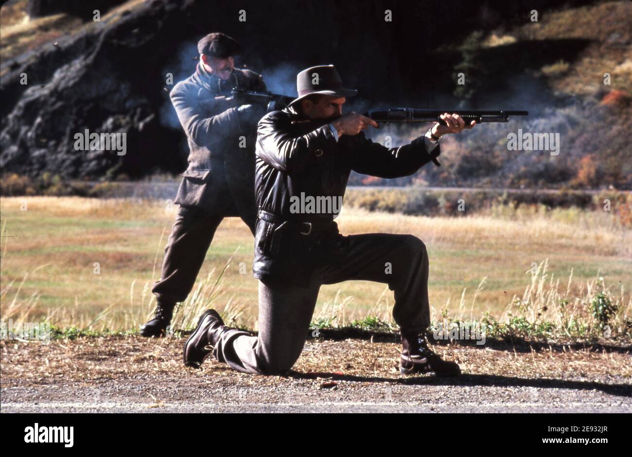 SEAN CONNERY e KEVIN COSTNER nel regista UNTOUCHABLES 1987 BRIAN DE PALMA scrittore David Mamet musica Ennio Morricone guardaroba Giorgio Armani Foto Stock
