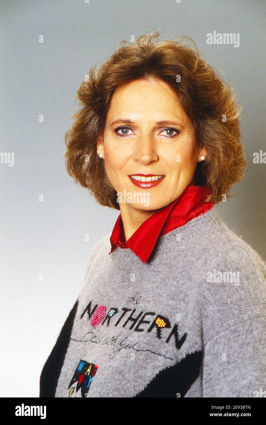Gisela Mahlmann, deutsche Fernsehjournalistin und China Korrespondentin für das ZDF in Mainz, Deutschland um 1993. Foto Stock