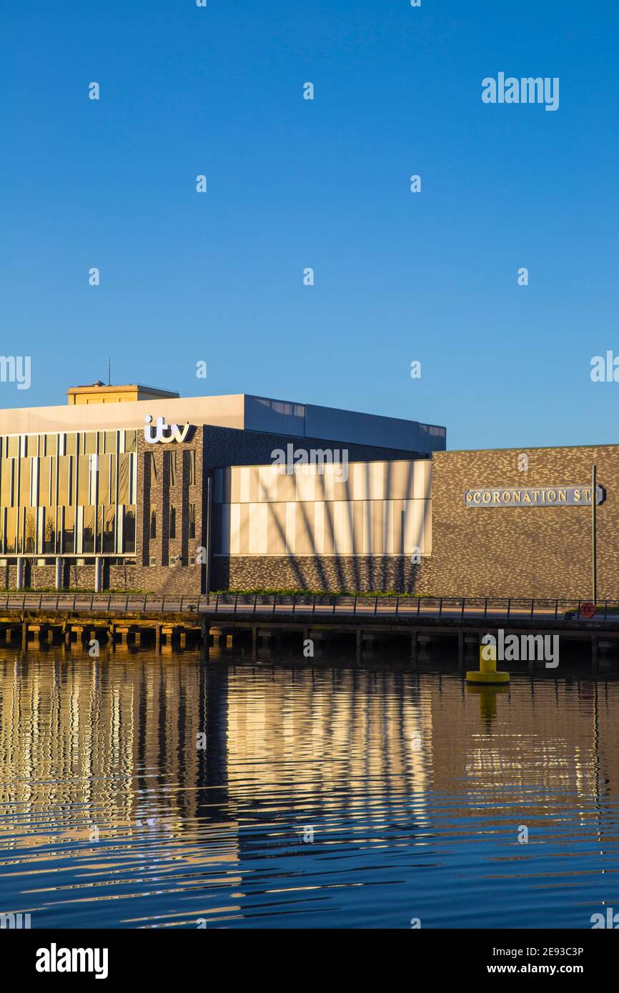 Regno Unito, Inghilterra, Greater Manchester, Manchester, Salford, Salford Quays, ITV Studios Foto Stock