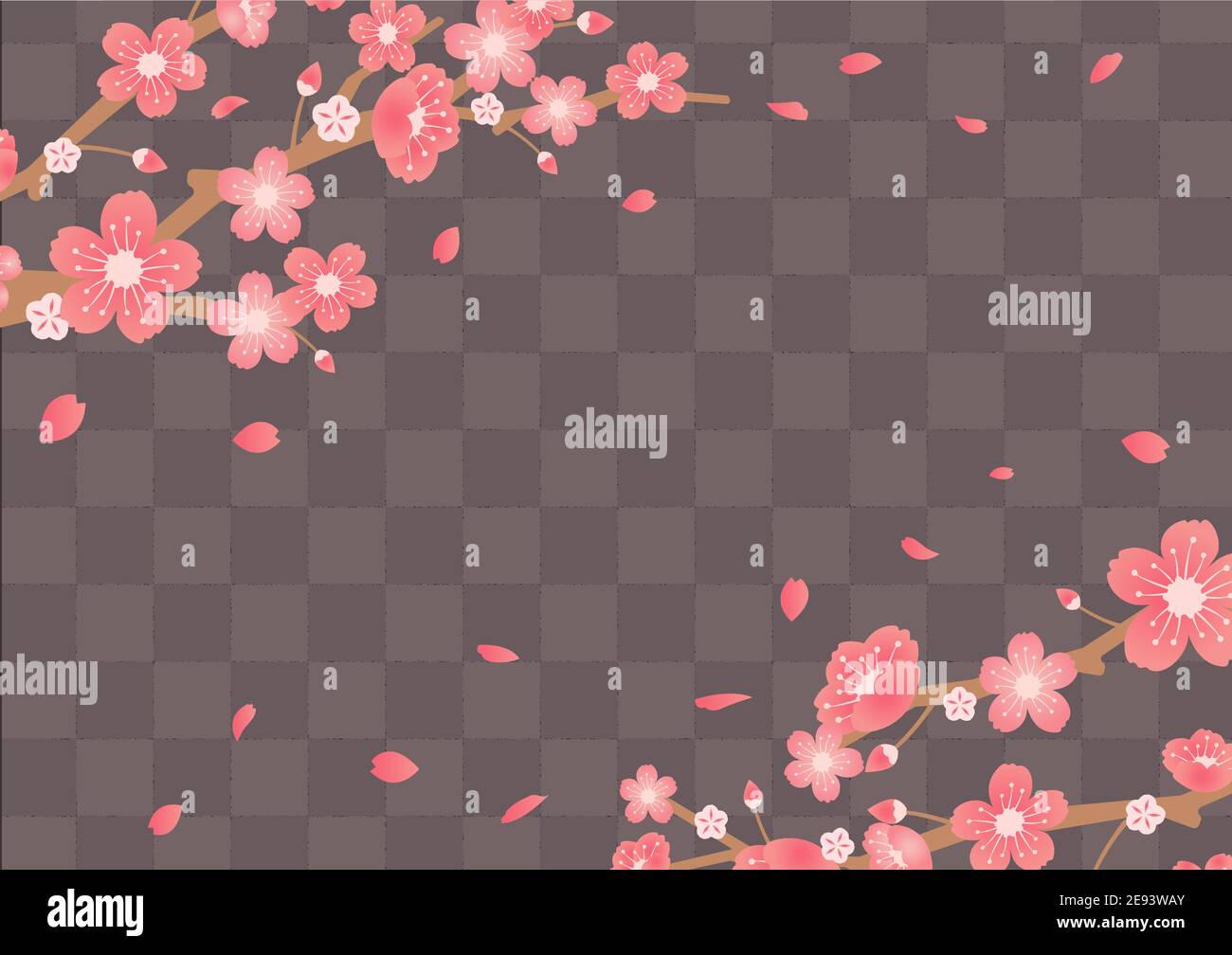 Ciliegio fiori sfondo illustrazione ( primavera stagione tema ) Illustrazione Vettoriale