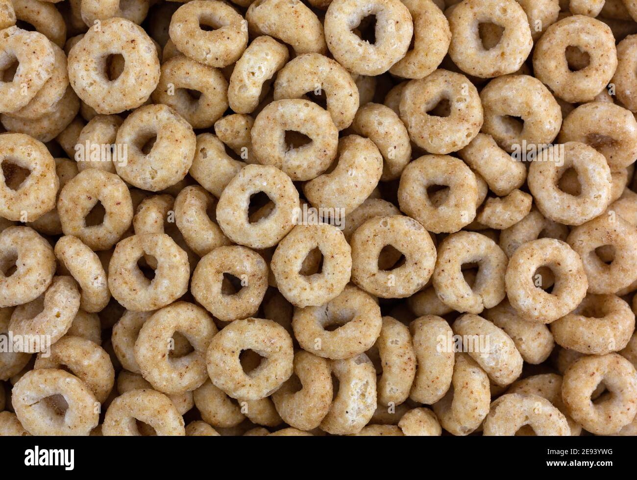 Vista ravvicinata di cereali interi secchi rotondi di avena. Foto Stock