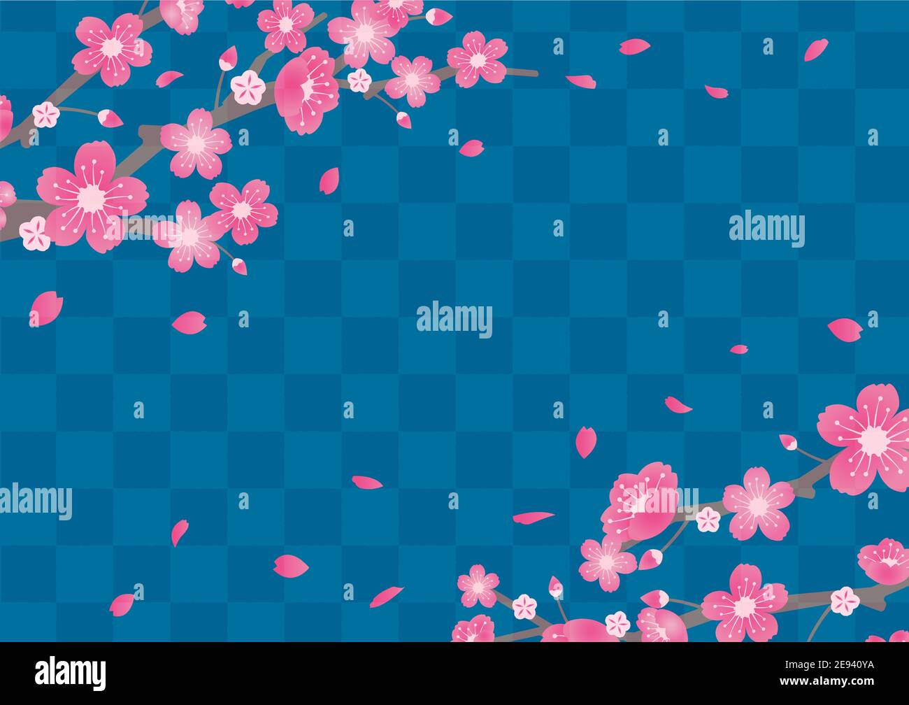 Ciliegio fiori sfondo illustrazione ( primavera stagione tema ) Illustrazione Vettoriale