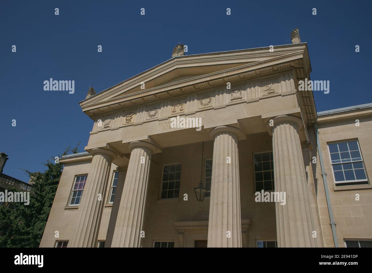 Edificio della biblioteca del Downing College a Cambridge, Inghilterra, Regno Unito. Foto Stock