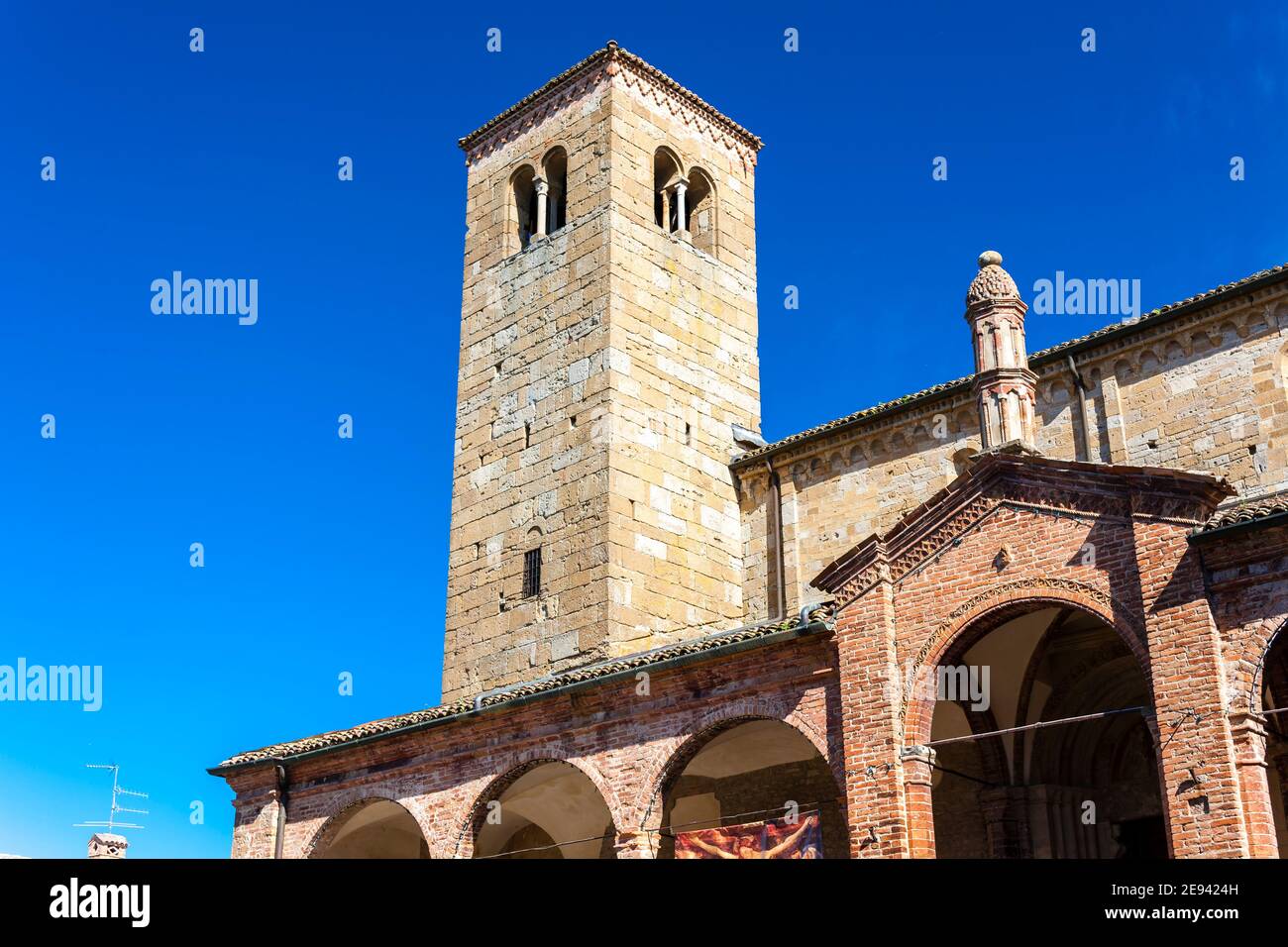 Castell'Arquato in nord Italia Foto Stock