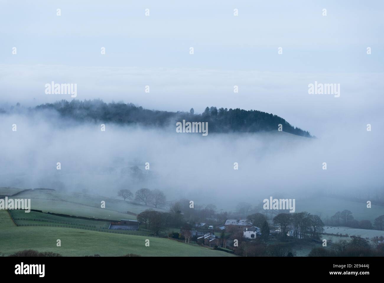 Paesaggio invernale attraverso il Lancashire Foto Stock