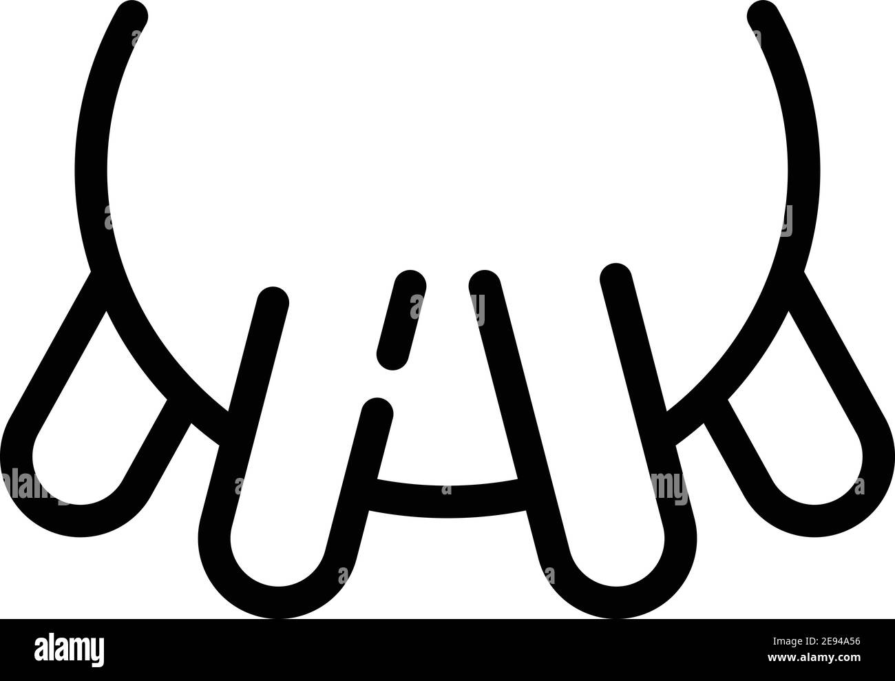 Icona latte vaccino. Icona vettoriale latte vaccino profilo per web design isolato su sfondo bianco Illustrazione Vettoriale