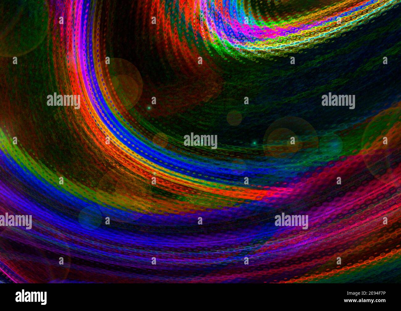 Sfondo astratto di blu arcobaleno, viola con sfumature color cremisi di onde ovali coperte da una superficie ruvida e punti di forza Foto Stock
