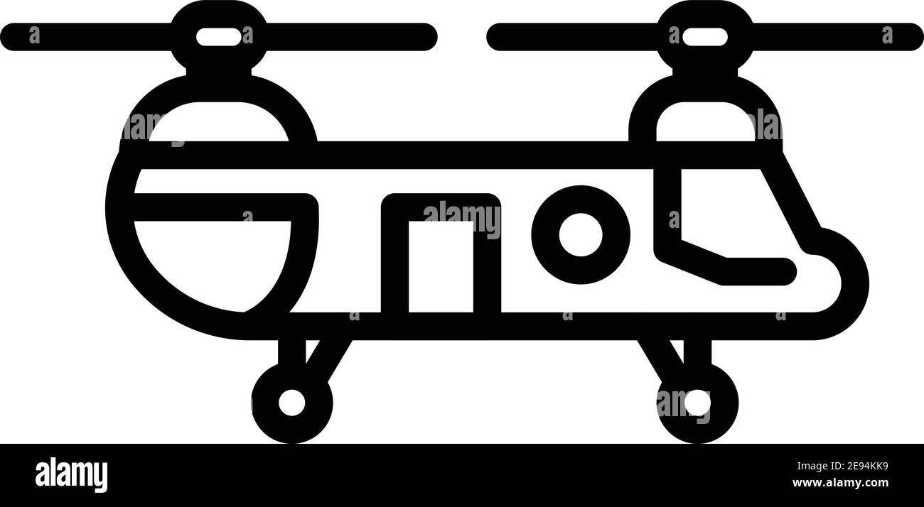 Grande elicottero di salvataggio icona. Profilo grande elicottero di salvataggio vettore icona per web design isolato su sfondo bianco Illustrazione Vettoriale