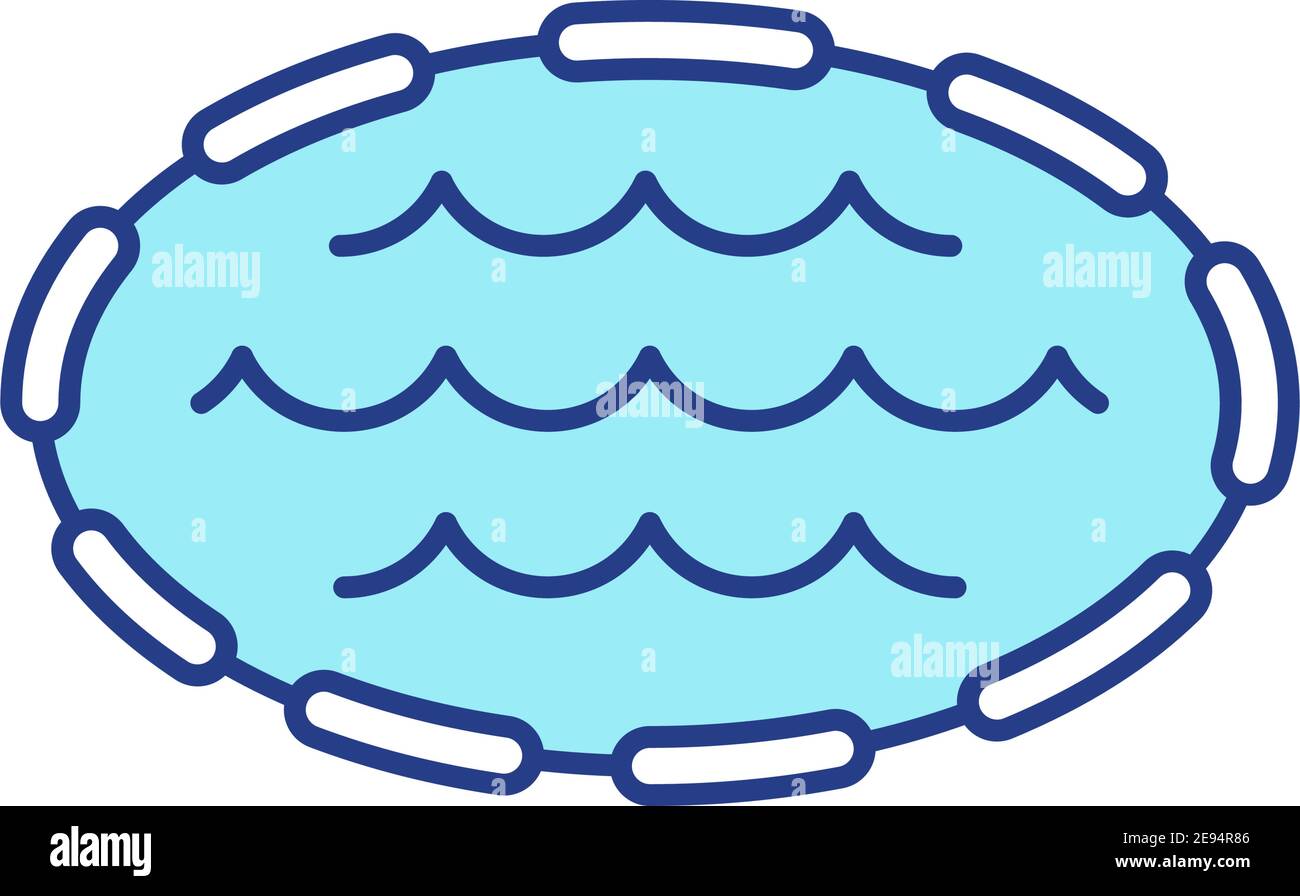 Icona di colore RGB della piscina Illustrazione Vettoriale