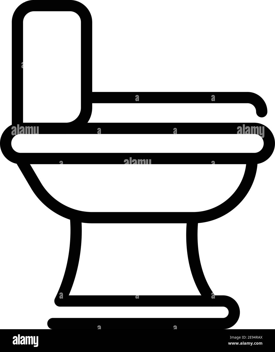 Icona wc in bagno. Contorno bagno wc vettore icona per web design isolato  su sfondo bianco Immagine e Vettoriale - Alamy