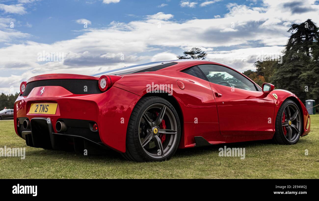 Ferrari 458 Speciale in mostra al Concours d’Elegance tenuto A Blenheim Palace il 26 settembre 2020 Foto Stock