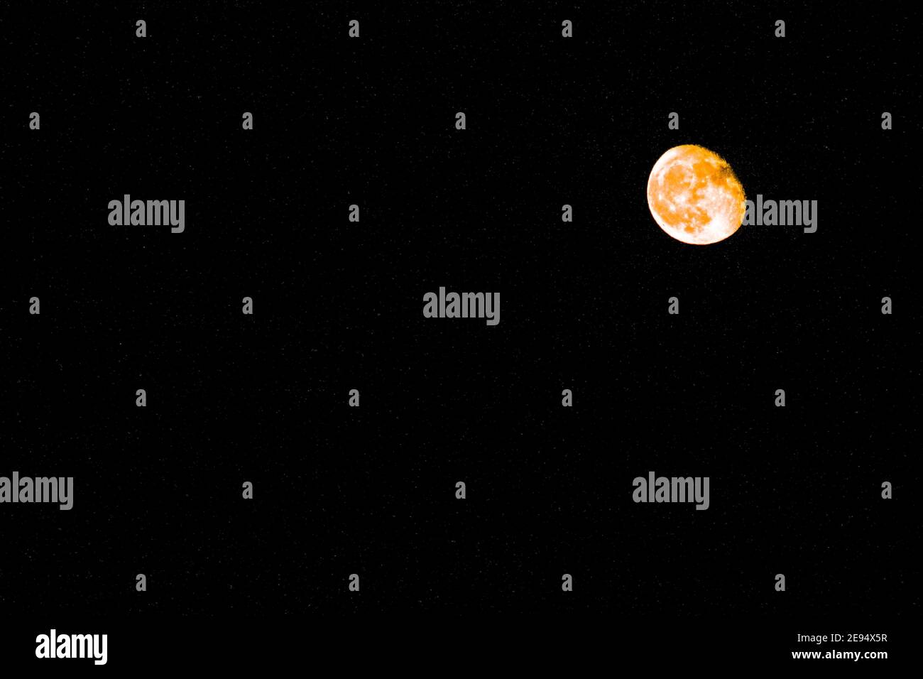 immagine dettagliata della luna di sangue Foto Stock