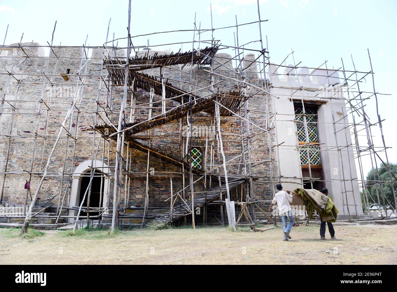 La vecchia Chiesa di Santa Maria di Sion è in fase di ristrutturazione nel 2014. Foto Stock