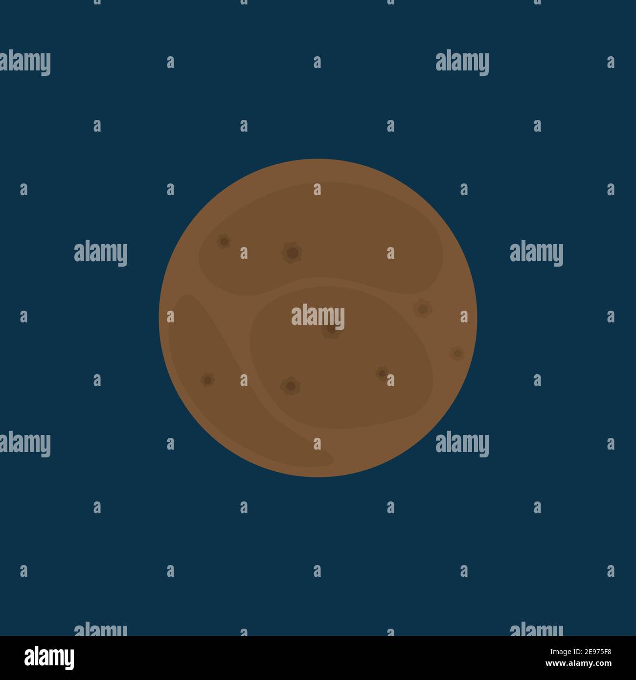 planet mercury in stile piatto minimalista. vector Illustrazione Vettoriale