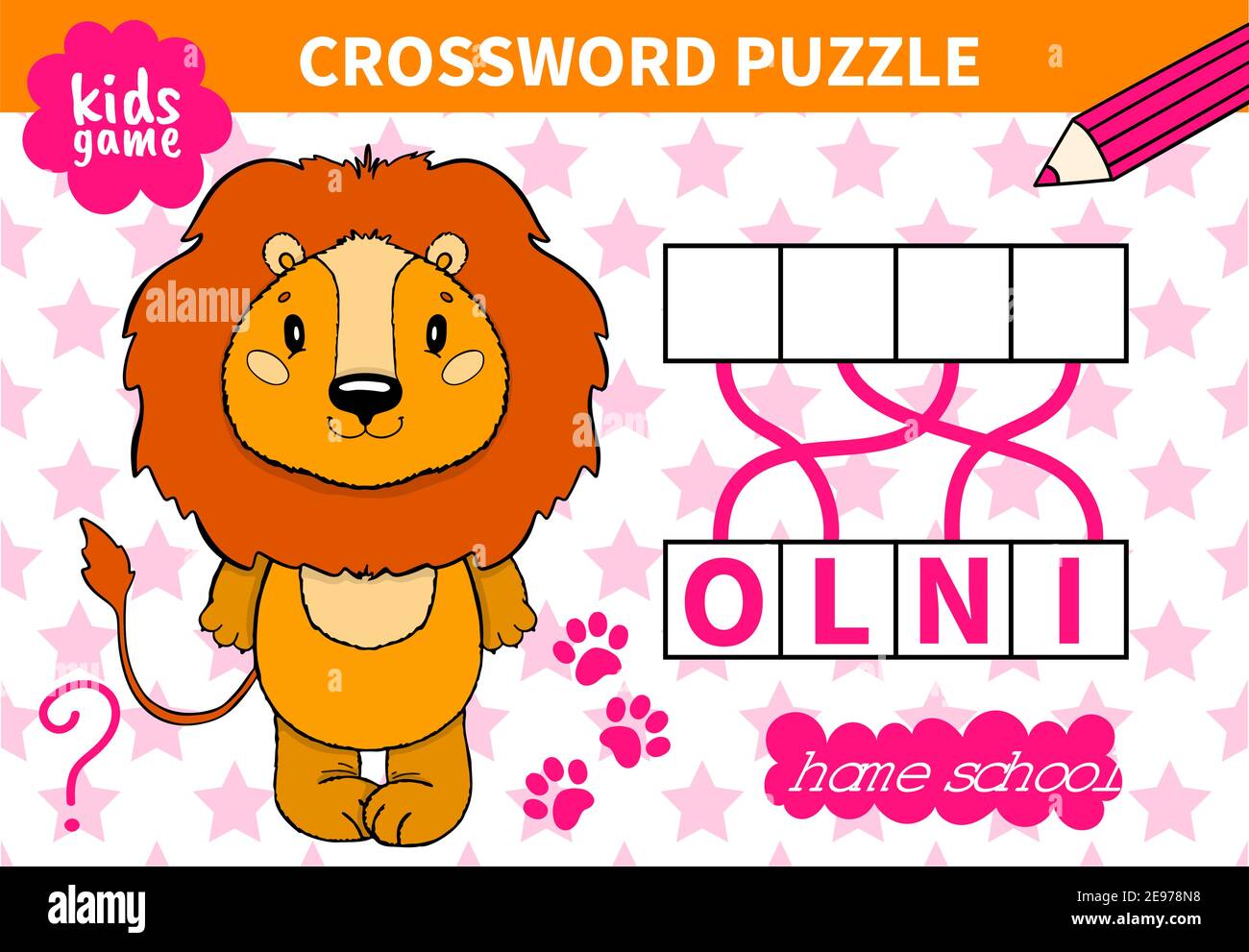 I bambini bordo gioco animale crossword per i preschoolers e gli studenti della scuola primaria worksheets.Page letto e partita per i bambini libro educativo. Illustrazione Vettoriale