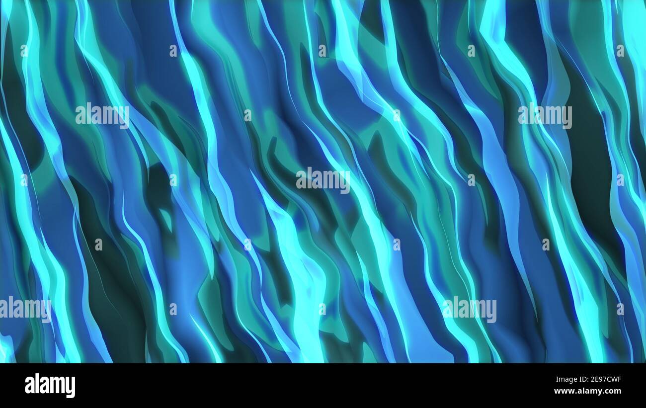 Movimento dinamico astratto di motivi ondulati colorati con bell'effetto luminoso, alta qualità 4k, rendering 3D Foto Stock