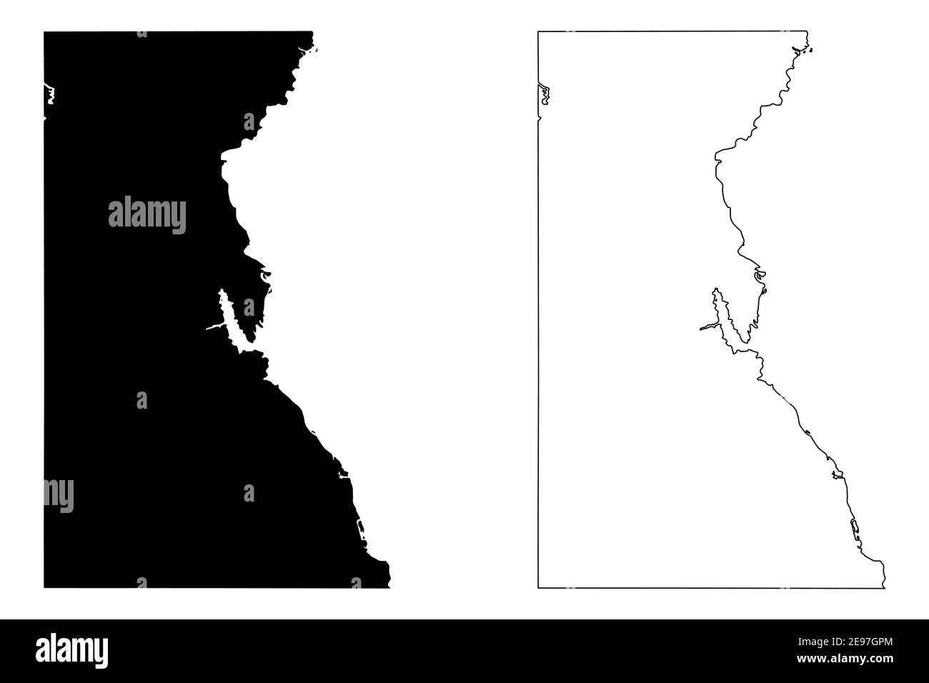 Juneau County, stato del Wisconsin (contea degli Stati Uniti, Stati Uniti d'America, Stati Uniti) mappa vettoriale, schizzo scrimolo mappa Juneau Illustrazione Vettoriale