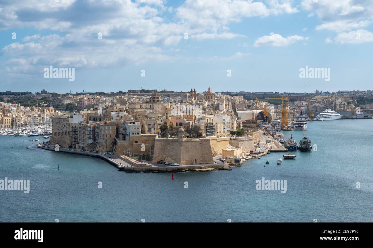 Senglea sull'isola di Malta è uno dei Tre città Foto Stock