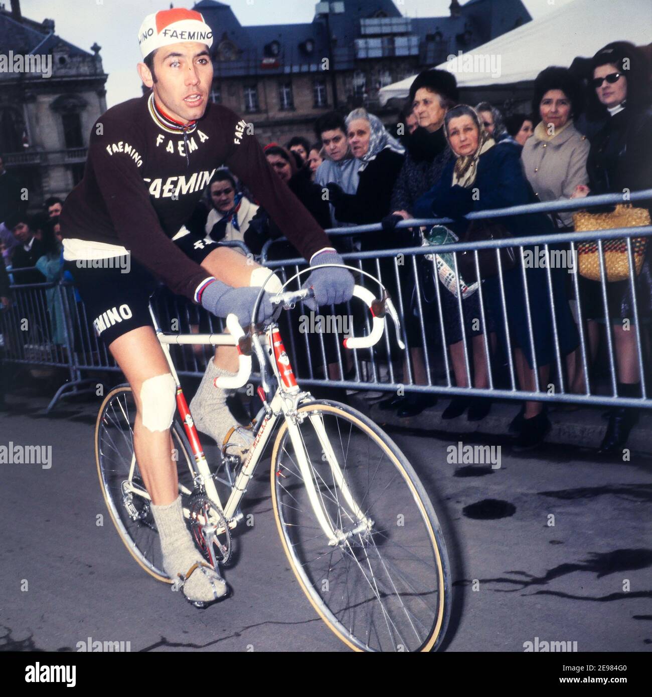 Campione belga Eddy Merckx, gara ciclistica Parigi-Nizza, Francia, 1970 Foto Stock