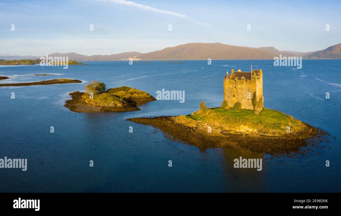 Castle Stalker, Port Appin, Scozia, Regno Unito Foto Stock