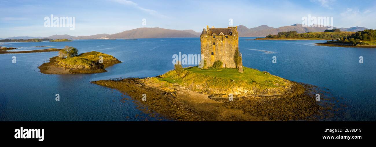 Castle Stalker, Port Appin, Scozia, Regno Unito Foto Stock