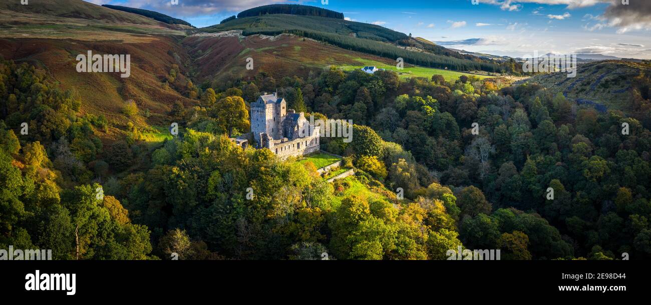 Castle Campbell, Dollaro, Clackmannanshire, Scotland, Regno Unito Foto Stock