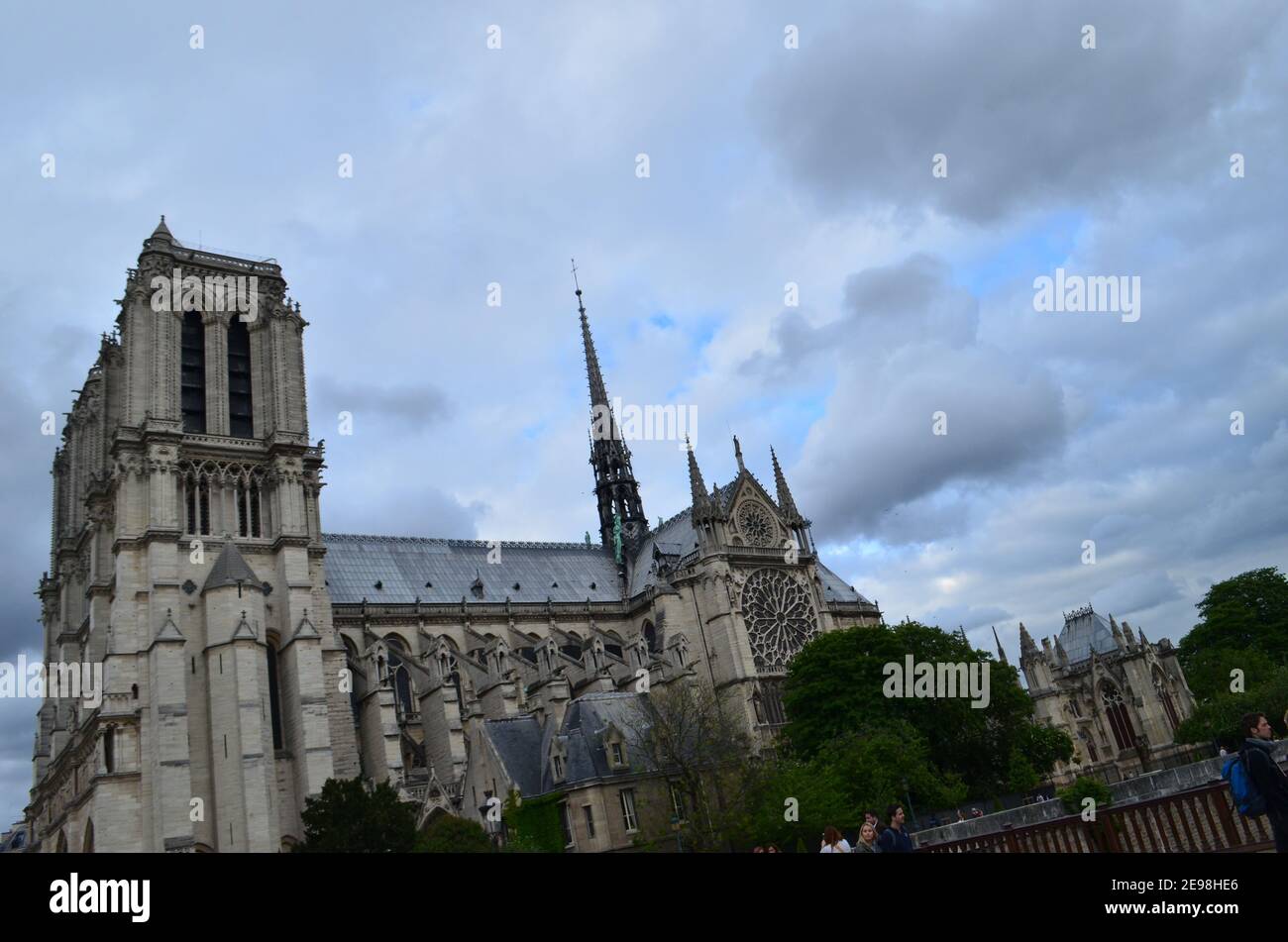 Esterno della Cattedrale di Notre Dame, Parigi, Francia Foto Stock