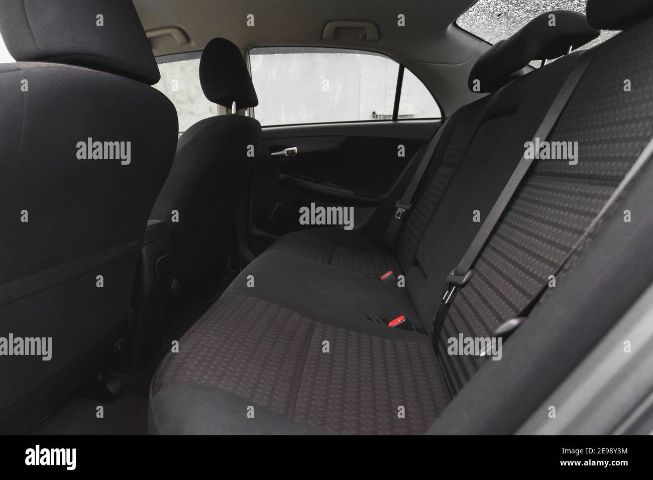 Per interni auto, parte dei sedili posteriori, chiudi Foto Stock