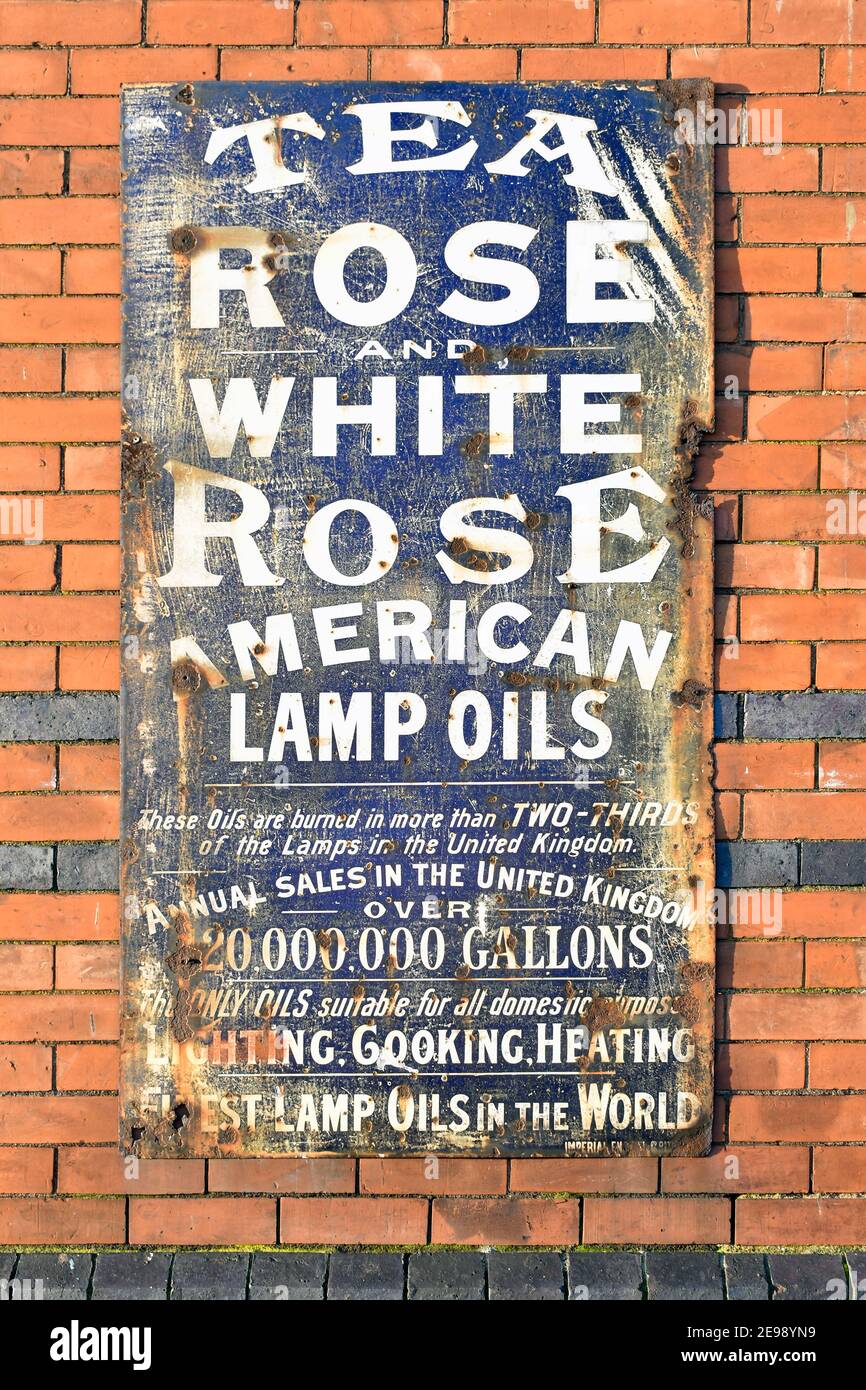 American Lamp Oil Advert alla Rushden Historical Transport Society Foto Stock