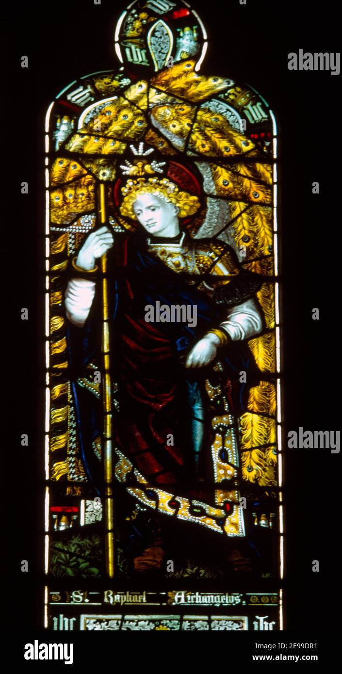 Arcangelo Raphael San Pietro Chiesa Parrocchiale Sud Weald Essex 1888 Foto Stock