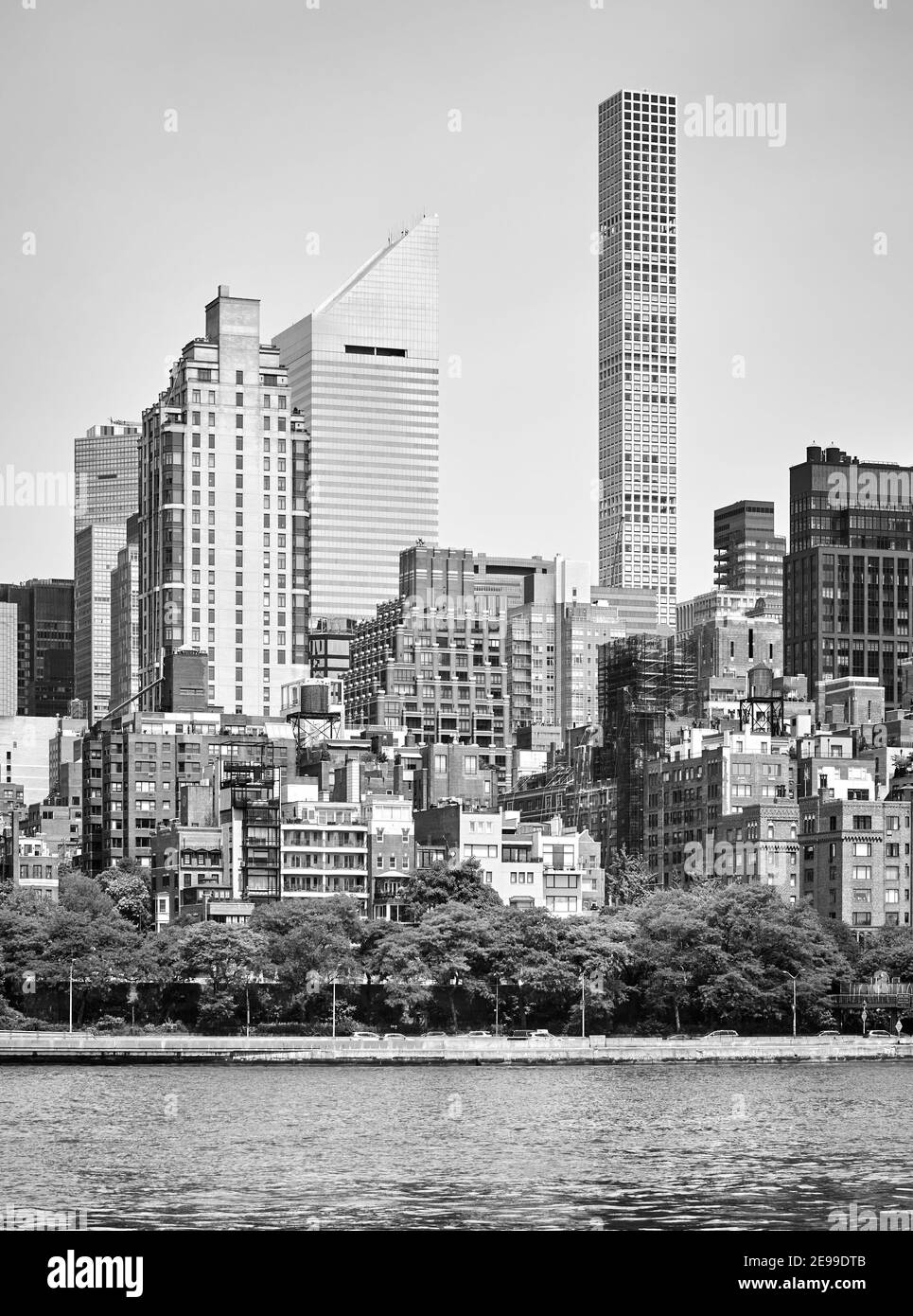 Immagine in bianco e nero di New York City architettura varia, STATI UNITI D'AMERICA. Foto Stock