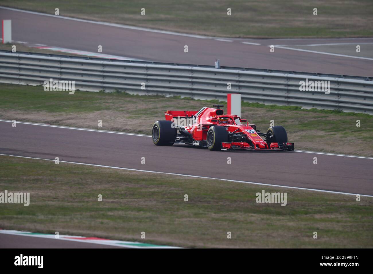 Robert Shwartzman, Ferrari driver Accademia guidare la Ferrari SF71H a Fiorano, Modena. Foto Stock