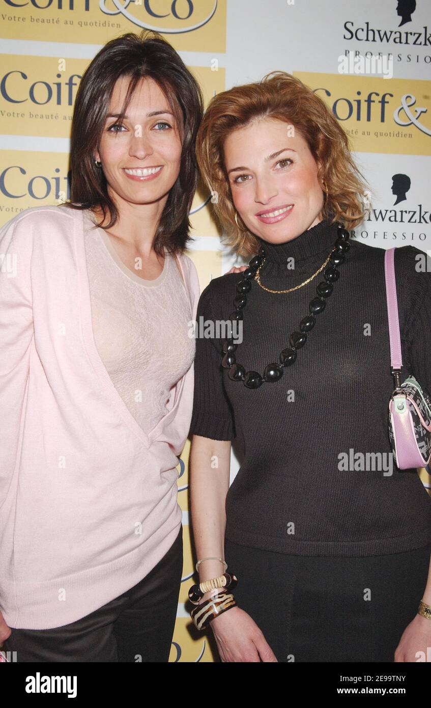 L'attrice francese Adeline Blondieau e Christine Lemmler partecipano all'edizione 2006 del concorso "Hair & Co" tenutosi a l'Equinoxe a Parigi l'8 aprile 2006. Foto di Bruno Klein/ABACAPRESS.COM Foto Stock