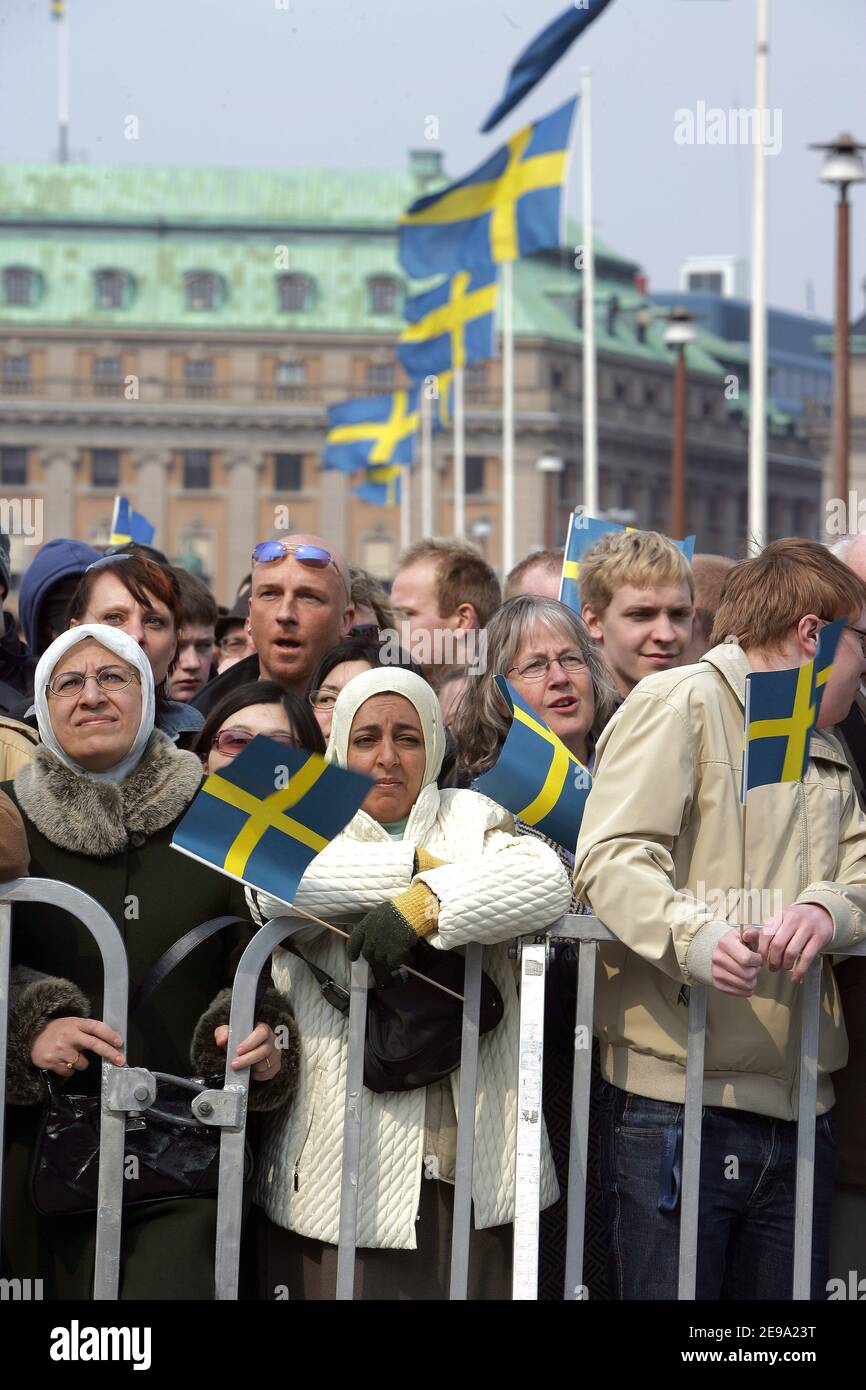 Celebrazione del sessantesimo compleanno di Carl XVI Gustaf di Svezia al Palazzo reale di Lejonbacken a Stoccolma, Svezia, il 30 aprile 2006. Foto di Nebinger/Orban/ABACAPRESS.COM Foto Stock