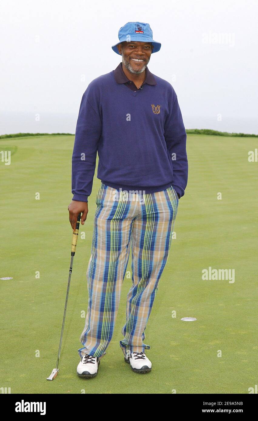 Il 7 maggio 2006, Samuel L. Jackson partecipa all'ottava edizione del Michael Douglas Celebrity Golf al Trump National Golf Club di Los Angeles, California, USA. Foto di Lionel Hahn/ABACAPRESS.COM Foto Stock