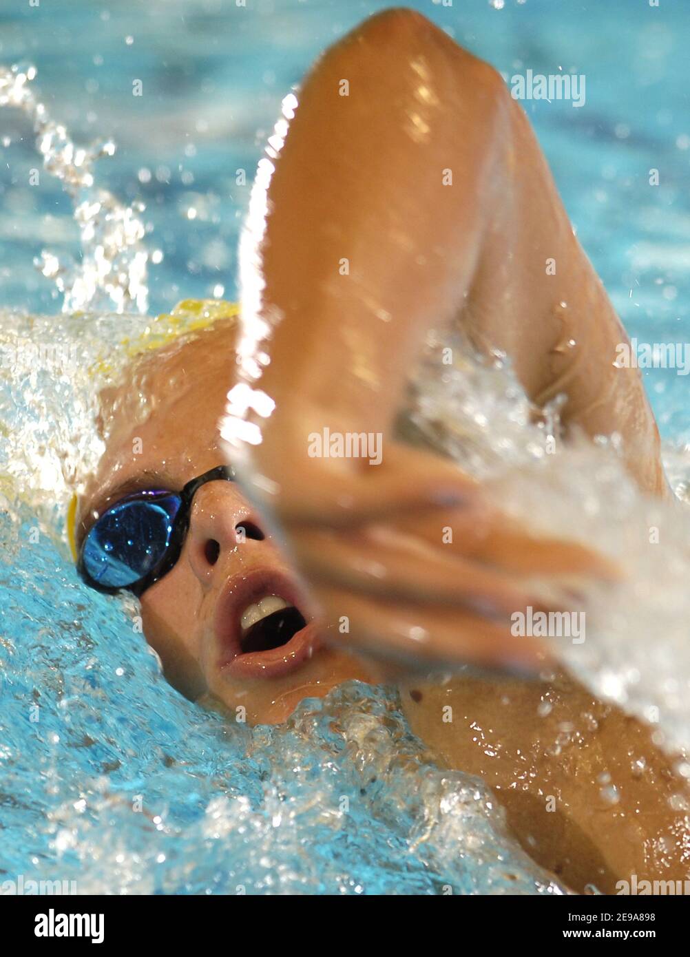 Il francese Laure Manaudou compie 1500 metri di stile libero delle sue donne durante i campionati francesi Open di nuoto a Tours, Francia, il 14 maggio 2006. Foto di Nicolas Gouhier/Cameleon/ABACAPRESS.COM Foto Stock