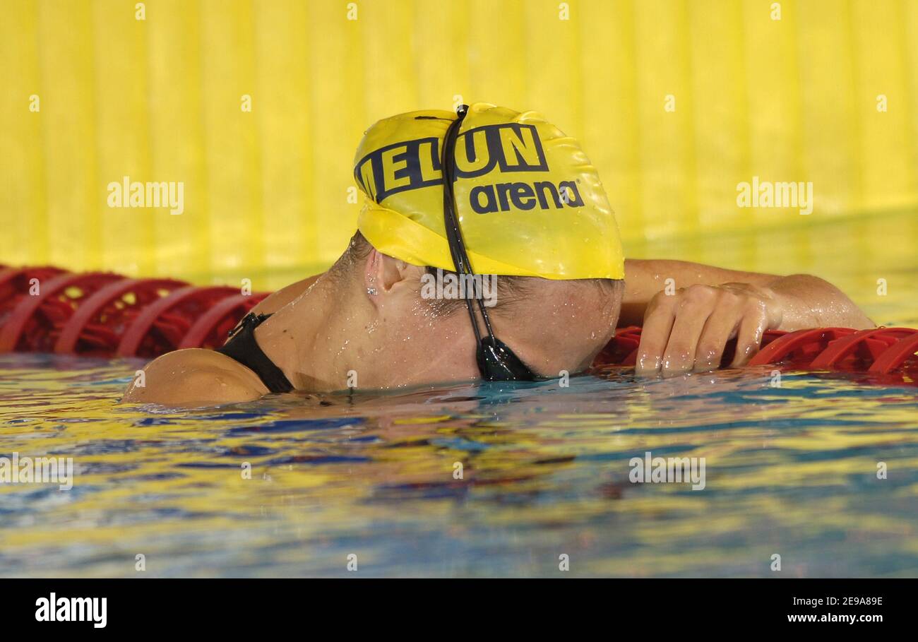 Il francese Laure Manaudou compie 1500 metri di stile libero delle sue donne durante i campionati francesi Open di nuoto a Tours, Francia, il 14 maggio 2006. Foto di Nicolas Gouhier/Cameleon/ABACAPRESS.COM Foto Stock