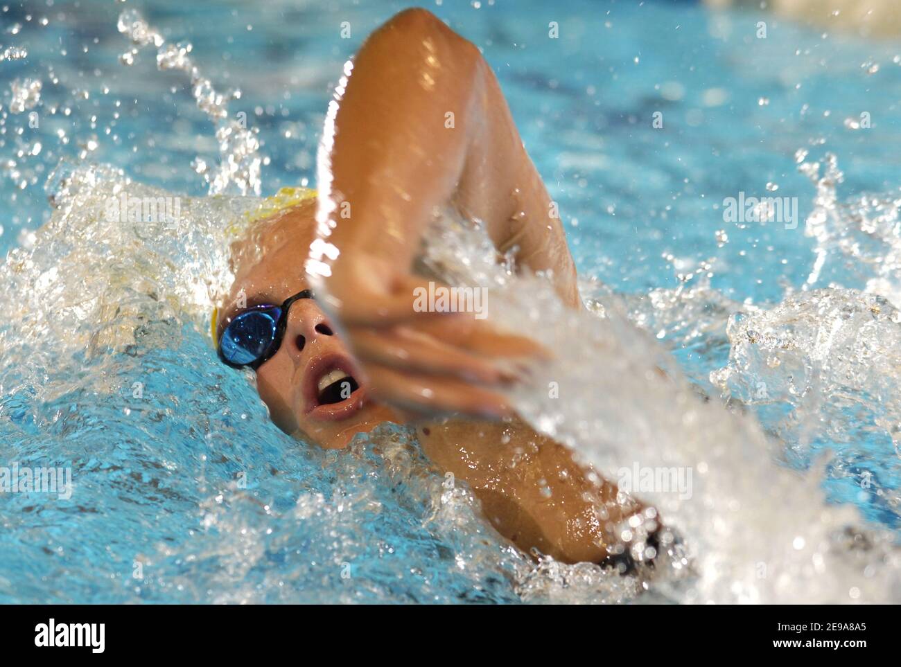 Il francese Laure Manaudou compie 1500 metri di stile libero delle sue donne durante i campionati francesi Open di nuoto a Tours, Francia, il 14 maggio 2006. Foto di Nicolas Gouhier/Cameleon/ABACAPRESS.COM Foto Stock
