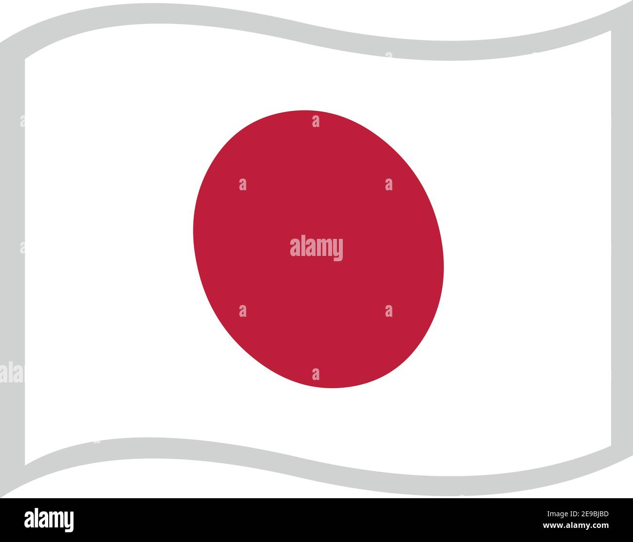 Illustrazione vettoriale dell'emoticon della bandiera giapponese Illustrazione Vettoriale